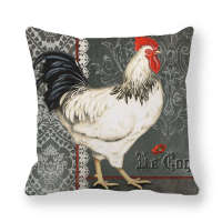 (All inventory) Interesting hen printed pillowcase polyester pillowcase farmhouse home decoration pillowcase (contact seller support) Freecustomization. Double sided printing design for pillows)