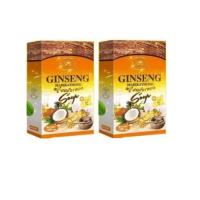 ( 2 ก้อน ) Ginseng Herbal Soap สบู่ มริกาทอง 100 g.