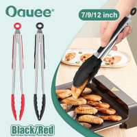 Silicone BBQ Grilling Tongs Kitchen Cooking Salad Bread Jig Non-stick Pan Barbecue Clip Stainless Steel Clip Kitchen Accessories