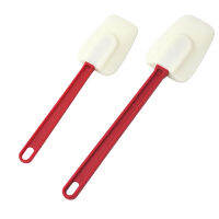 2pcs Home Durable With Handle Baking For Cooking Versatile Flexible Spreader Kitchen Mixing Heat Resistant Spoon Silicone Spatula