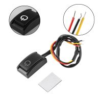 DC12V/200mA Universal Car Push Button Latching Turn ON/OFF Light Adhesive Switch Symbol Paste LED Light RV Truck Push Button