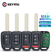 KEYYOU 34ปุ่มกุญแจรถระยะไกล PCF7961 ID47ชิป MLBHLIK6-1T สำหรับฮอนด้า2013-2015 CRV 2013-2017 Accord Civic Fit