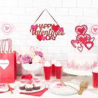 ป้ายแขวนประตู Happy Valentine Day จี้ผนังประตูจี้เครื่องประดับสำหรับงานปาร์ตี้ที่บ้านสำหรับผนังประตู Windows