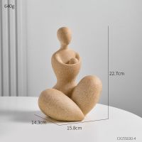 C-cream Nordic Style Abstract Thinker Figure Sculpture Modern Art Decor Resin Craft Living Room Home Decoration Accessories Office Decor