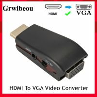 ✢☊ Grwibeou 1080P HDMI To VGA Converter 3.5Mm Audio Cable Male to Female Adapter HD Video Output For PC Laptop TV Monitor Projector
