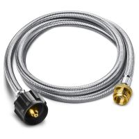 [COD][จัดส่งฟรี]Propane Hose,5FT LP Gas Hose with Propane Adapter 1Lb to 20Lb, Propane Adapter Hose for Blackstone/Weber/Coleman Grill