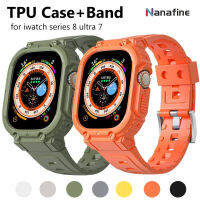 MAFAM?2-In-1เกราะที่ทนทาน TPU สายนาฬิกากันชนกรณีเข้ากันได้กับ Apple Watch อัลตร้า8 7 6 SE 5 4ฝาครอบป้องกันสำหรับ S Mart W Atch