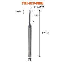 สว่านปลายคาร์ไบด์2เอ็นด์มิลล์ D0.5-D2.0สำหรับการกัดแม่พิมพ์ช่องลึกคอยาวทำดอกกัดเครื่องตัดมิลลิ่ง Cnc