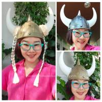 (1 ใบ) หมวกไวกิ้ง หมวกนักรบ หมวก ไวกิ้ง หมวกแฟนซี party fancy Viking Helmet m24