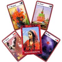 สีแดง Lenormand Tarot การ์ด Oracle เกมครอบครัวเกมกระดานปาร์ตี้ Divination Fate การ์ด