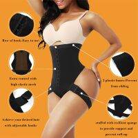 （A Beautiful） ข้อมือท้องเทรนเนอร์หญิงพิเศษ Shapewear 2 IN 1เอวสูงสะโพกยกกางเกง B Lackshaper ชุดชั้นในสำหรับผู้หญิง