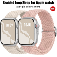 Braided LoopสำหรับApple Watch Band Ultra 49มม.44มม.40มม.45มม.41มม.42มม.38มม.Soloสร้อยข้อมือIWatch Series 8 7 6 Se 3-Yeors