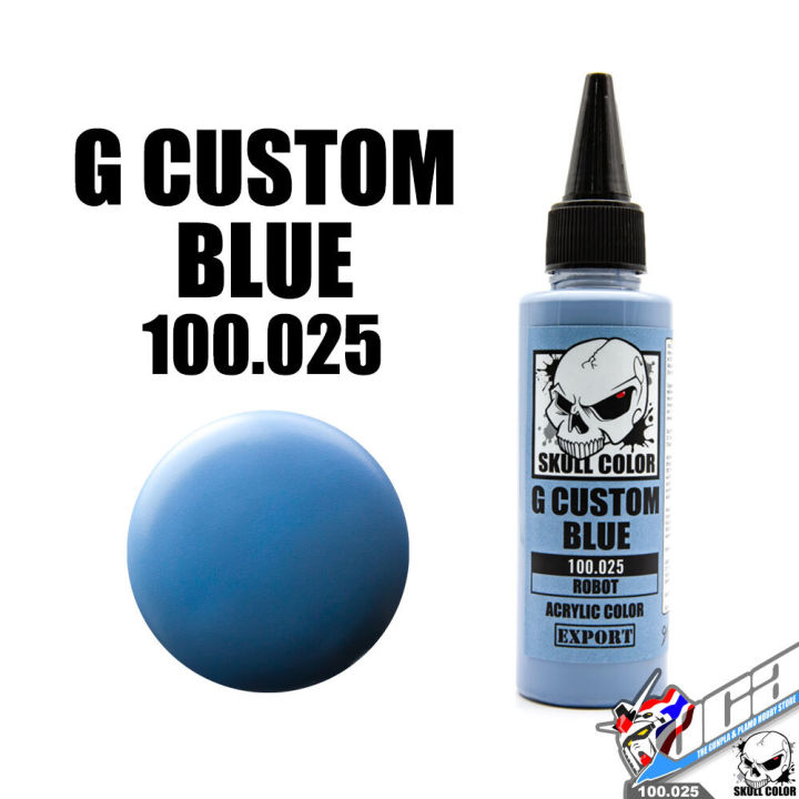 SKULL COLOR 100.025 G CUSTOM BLUE ACRYLIC COLOR 60ML ROBOT สีอะครีลิกสำหรับพลาสติก โมเดล VCA GUNDAM