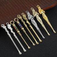 Brass Ear Wax Pickers Curette Keychain Pendants Ear Care Tool Ear Picks Spoon