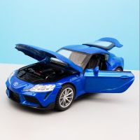 1/32 Toyota Supra Sports Alloy Car Model Toy Diecasts Metal Sound Light Vehicles Pull Back Toys For Children