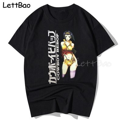 Cowboy Bebop Japanese T Shirt Male Cool Tshirt Cool T Shirt Homme Design Outwear Anime 100% Cotton Gildan