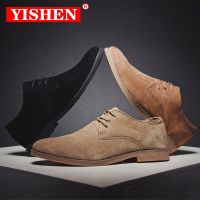 HOT★YISHEN รองเท้าสบายรองเท้าหนัง Oxford รองเท้าผู้ชาย Lace-Up Zapatillas Hombre ธุรกิจรองเท้าชุดเดรสคลาสสิกฤดูใบไม้ผลิฤดูใบไม้ร่วงฤดูใบไม้ร่วง