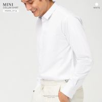 TWENTYSECOND เสื้อเชิ้ตแขนยาว ปกป้านขนาดเล็ก และสาบซ่อนกระดุม รุ่น MINI COLLOAR SHIRT - สีขาว / White