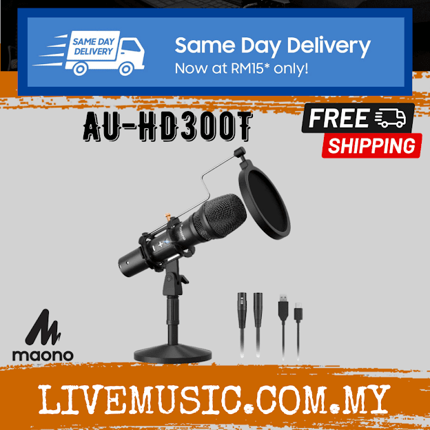 HD300 Dynamic Broadcast USB/XLR Microphone