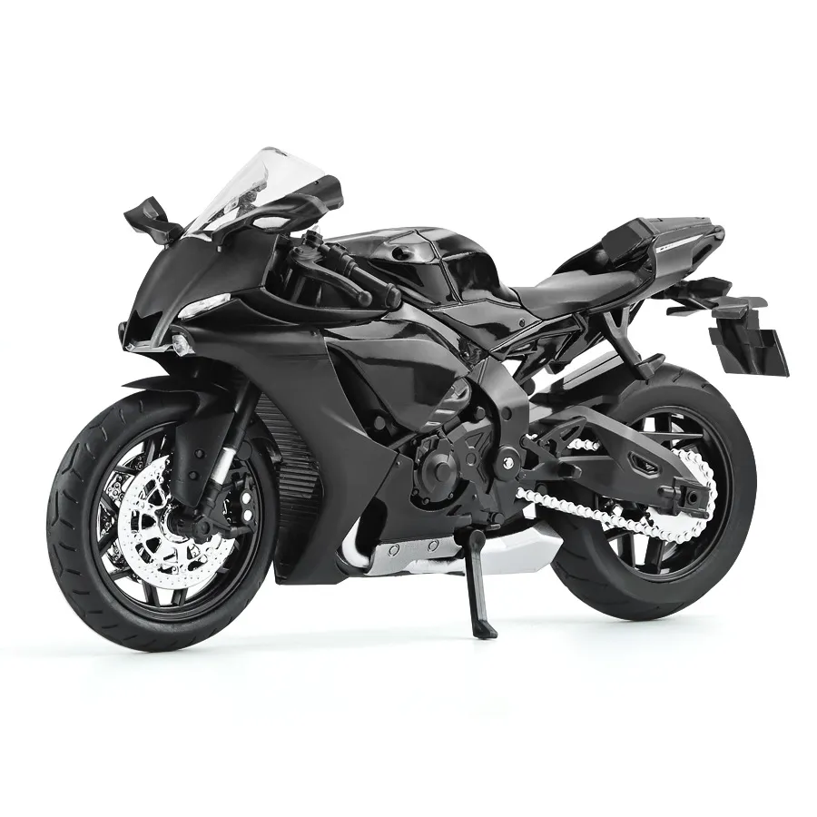 1/12 Scale Motorcycle Model Die cast Metal with Plastic Parts Motorcycle  Yamaha 2020 YZF-R6 (Black)