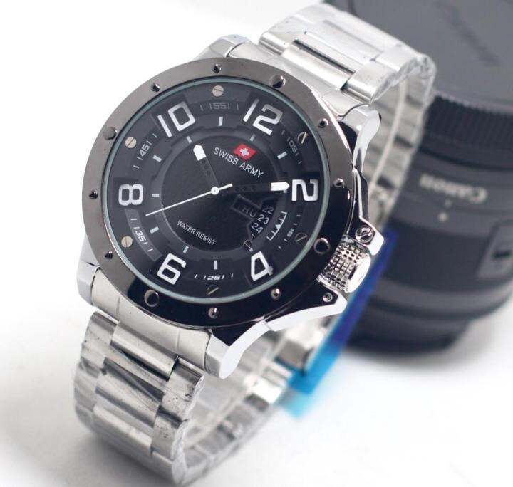 Swiss Army Original Jam Tangan Pria Swiss Army Desain Classic Fitur Hari Dan Tanggal 8388