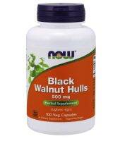 [ วอลนัทดำ ] - Now Foods, Black Walnut Hulls (500 mg) x 100 แคปซูล (Capsules)