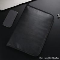 +【； Shielding Anti-Hacking PU Leather Faraday Signal Blocking Bag Laptop Tablet Multiftional Radiation Protection Anti-Tracking