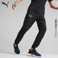 PUMA AUTO - กางเกงวอร์มขาจั๊มผู้ชาย BMW M Motorsport Slim Sweatpants สีดำ - APP - 53586601