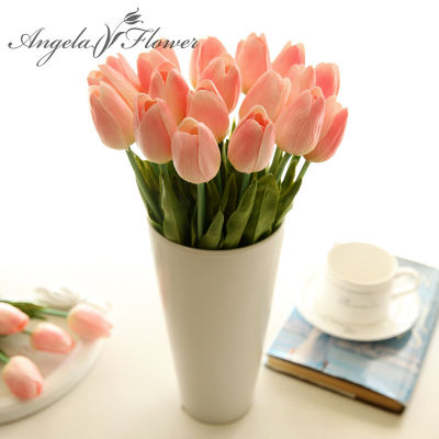 Free shipping 21PCSLOT pu mini tulip flower real touch wedding flower artificial flower silk flower home decoration ho party