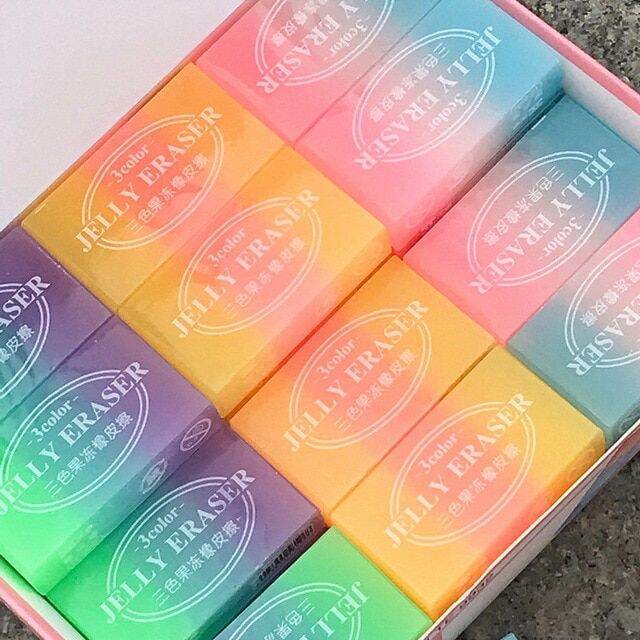 6PCS/Set Cute Kawaii Eraser Hamburger Food French Fries Hot Dog Eraser