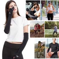 【NATA】 [BLBL]Cooling Arm Sleeves with Ergonomic Fingers Men Women UV Sun Protection Long Arms Sleeves Cover for Cycling Driving Running Golfing Football Basketball