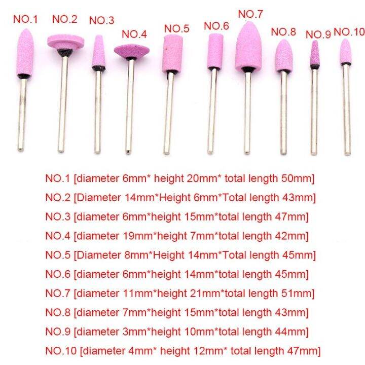 2023-hot-gaqiugua6-เครื่องมืออุปกรณ์กัดเซาะหินให้เป็นรูปร่างก้านขนาด2-35มม-สำหรับขัดสว่านขัดเซรามิกสีชมพูหัวจานเจียร