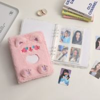 A5 Plush Cover Photocard Binder Cute Cartoon Animal Album Photos Cards Book Instax Mini Collect Scrapbooking Scrap Book Album