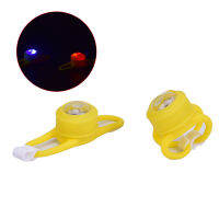 zuoyingdu064194 จักรยานที่มีสีสันขนาดเล็กสีเหลือง LED แหวนไฟจักรยาน Bell Road BIKE Accessories