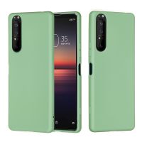 สำหรับ Sony Xperia 5 Plus / Xperia 1 II สีทึบเคสซิลิโคนเหลวป้องกันการตกแบบเต็ม (สีเขียว) (มีในสต็อก)