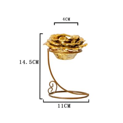 Hot New Tealight CandleHolder GoldenCeramic Tall Flower Candlesticks Holder For Table And Home Decorative