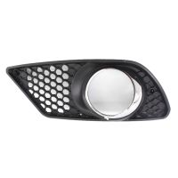 1 PCS Car Front Left Bumper Fog Light Grille Fog Lamp Grill Cover with Chrome Frame Replacement Parts for Benz C-Class W204 2008-2010