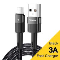 สายไมโคร Usb Essager 3a การชาร์จอย่างรวดเร็ว Redmi Xiaomi สาย Usb 5สายเคเบิลข้อมูลซัมซุงสำหรับ4 Microusb Note Android