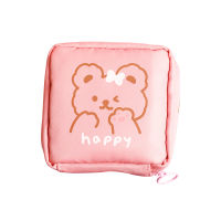 Cute Cartoon Portable Zipper Sanitary Napkin Storage Bag Girls Coin Purse