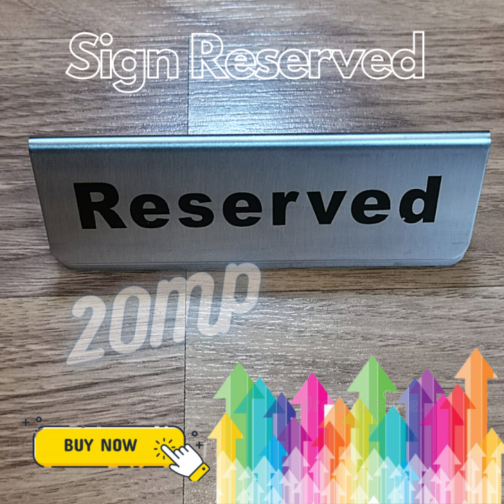 Papan Petunjuk Meja Reserved Stainless RESERVED TABLE SIGNS | Lazada ...