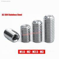 ﹉ M1.6 M2 M2.5 M3 A2 304 Stainless Steel Grub Screws Cup Point Allen Hex Socket Set No Head Headless Screw DIN 916