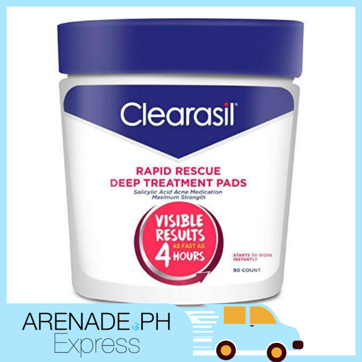 Clearasil Rapid Rescue Deep Treatment Pads, Salicylic Acid Acne ...
