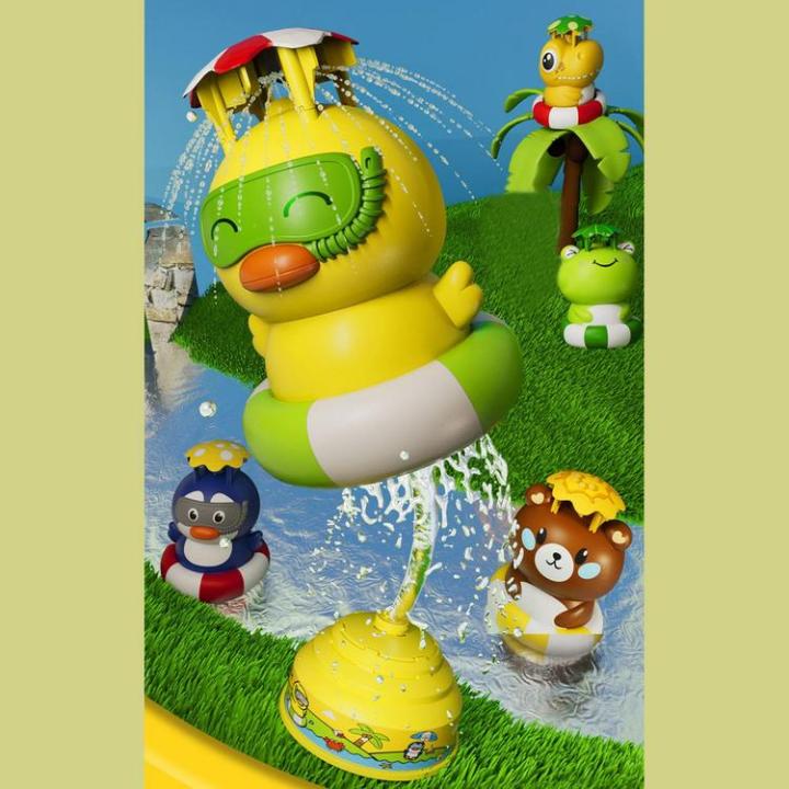 rotating-sprinkler-toy-animal-sprinkler-for-kids-outdoor-play-water-pressure-kids-sprinkler-rotating-for-boys-girls-bathroom-outdoor-yard-pool-summer-superb