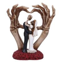 Skeleton Couple Statue Wedding Bride and Groom Figurine Beautiful Decorative Valentine Skeletons Lovers Embracing Figurine pleasure