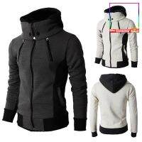 ERINWinter Fashion Men Turtle Neck Long Sleeve Pockets Hoodie Sweatshirt Warm Jacket