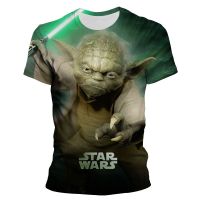 2023 NEW Star Wars Yoda ฤดูร้อนใหม่3D พิมพ์การ์ตูนอะนิเมะเสื้อยืด Streetwear ผู้ชายผู้หญิง Tee เด็กผู้หญิงสบายๆแขนสั้นเสื้อ Ropa