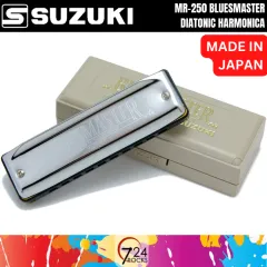 Suzuki MR-250 Bluesmaster Professional 10-Hole Diatonic Harmonica, Key of B  Flat