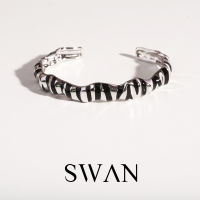 SWAN - Tiger Bangle กำไลเงินแท้ ชุบสี enamel ใส่แล้วไม่แพ้