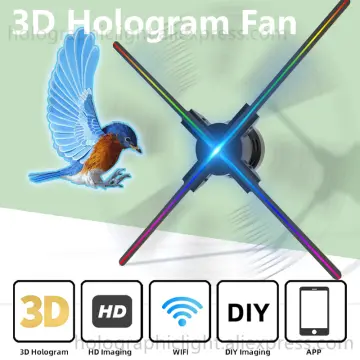3D Wifi Holographic Projector Hologram Fan 40cm 224 LED for Advertising  Player