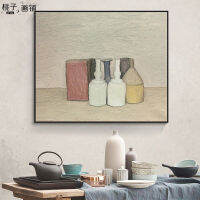 แจกันสี Morandi ภาพจิตรกรรมร้านอาหารแนวนอร์ดิกใหม่สร้างสรรค์จิตรกรรมตกแต่งนิชศิลปะแขวนโปสเตอร์ภาพวาดที่มีชื่อเสียงระดับโลกจิตรกรรมฝาผนังผ้าใบ67